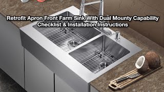 CMI  TopMount Retrofit Farm Sink Installation Video [upl. by Iphigenia]