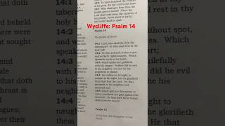 Updated Wycliffe Bible Psalm 14 [upl. by Klinges]