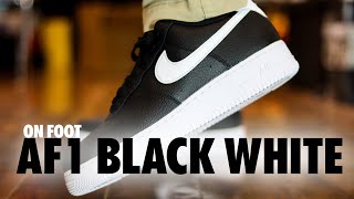 ON FOOT Nike Air Force 1 07 Black White Schopes 4K CT2302 002 [upl. by Johnna]