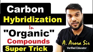 Basics of GOC Carbon HYBRIDIZATION in Organic Compounds  Super trick [upl. by Sharma]