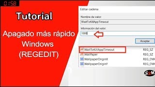 Apagar windows muy rapido modificando WaitToKillAppTimeout [upl. by Attenev25]