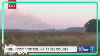 Fire burns more than 700 acres in Hardee County [upl. by Roxane]