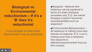 Holism vs Reductionism Google Slides [upl. by Dittman821]