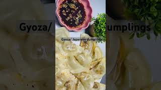 Gyoza  Japanese dumplings japanessefood yummy snacks [upl. by Hsirrap]