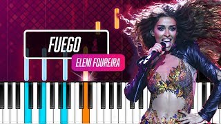 Eleni Foureira  quotFuegoquot Piano Tutorial  Chords  How To Play  Cover [upl. by Fairfield915]