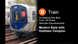 Alternate B Train Extension to Bedford Park Blvd Announcements [upl. by Rehportsirhc]