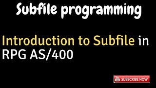 IBM i AS400 Tutorial iSeries System i  Introduction to Subfile in RPG AS400  Subfile basics [upl. by Esiom]