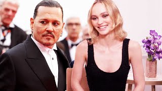 LilyRose Depp REACTS to Johnnys 7Minute Standing Ovation at Cannes Exclusive [upl. by Ia]