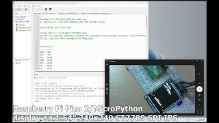 Raspberry Pi Pico 2MicroPython display on 154quot 240x240 ST7789 SPI IPS [upl. by Loggins]