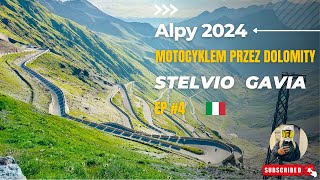 Motocyklem przez Alpy  Stelvio Pass  Gavia 4K PL EP4 [upl. by Beeson460]