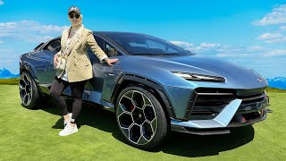 Electric Lamborghini SUV  Comes With A Surfboard [upl. by Yggep]