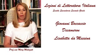 BOCCACCIO  DECAMERON  LISABETTA DA MESSINA  video lezione [upl. by Nahsyar602]