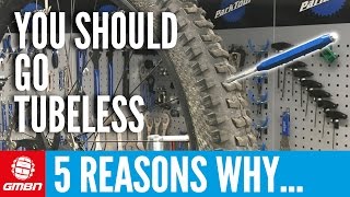 5 Reasons You Should Switch To Tubeless MTB Tyres  Mountain Bike Maintenance [upl. by Einahc583]