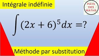 Une intégrale indéfinie par la méthode par substitution  rapide et efficace [upl. by Niveb]