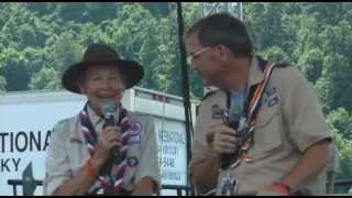 BadenPowells granddaughter Gill Clay interviewed at 2013 BSA National Jamboree [upl. by Waverley]