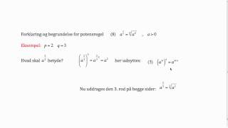 Potensregneregler  brøktal som eksponent [upl. by Esina]