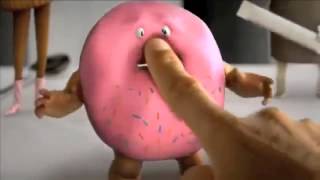 TVSmiles Werbung Spot Wrigleys Extra Kaugummi Sprechender Donut [upl. by Elledoj]