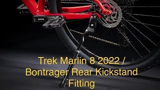 Trek Marlin 8 2022  Bontrager Adjustable Integrated Rear Mount Kickstand Fitting [upl. by Medin]