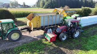 Maissilage in Siloschlauch pressen 🇨🇭🌽 [upl. by Olaf26]