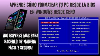 Aprende cómo formatear tu PC desde la BIOS Windows con estos sencillos pasos manera fácil y segura [upl. by Eldwen]