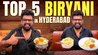 Top 5 Biryani In Hyderabad  Hyderabadi Biryani  Rahul  Rohith Pasupuleti  Infinitum Food [upl. by Yelrebmyk]