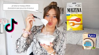 JE TESTE LE MASQUE TIKTOK À LA MAÏZENA  Recette et résultat [upl. by Libys65]