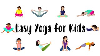 Easy Yoga Routine for Kids  Standing and Seated Poses  The Yoga Guppy Asana Series [upl. by Nnayecats]