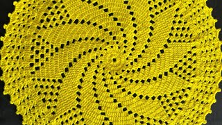 How to crochet a placemat  Part 1  Crochet round doilies  crochet table mat [upl. by Hairu]