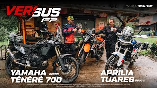 Yamaha Ténéré 700 vs Aprilia Tuareg 660  Versus FP [upl. by Lebna516]