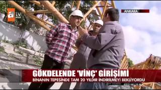 Ankaranın Gökdelendeki Vinç İndirildiMalatya Yunuslar Vinç Atv Haber [upl. by Andras]