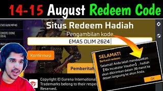 FREE FIRE REDEEM CODE 15 AUGUST 2024  HOW TO USE REDEEM CODE IN FREE FIRE  HOW TO REDEEM AUG TODAY [upl. by Ikiv]