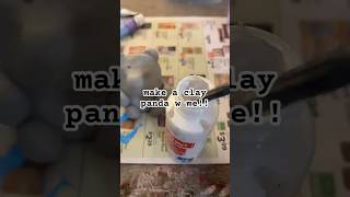 make a clay panda w me saving the animals part 2 panda clay art savetheanimals [upl. by Iago]