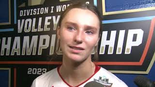 Nebraska Setter Bergen Reilly PostMatch Press Conference [upl. by Ettedo]