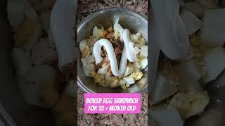 Boiled Egg Sandwich Recipe  2 minute sandwich  Sandwich For 12 Month Old [upl. by Alidus452]