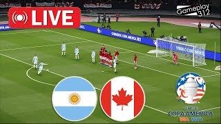 Argentina vs Canada  CONMEBOL Copa América 2024  Match Today  PES Gameplay [upl. by Samala]