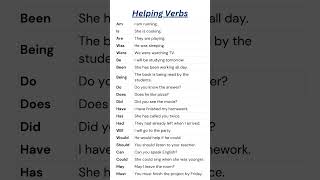 Helping Verbs in English  Complete List with Example Sentences  Learn English Grammar Easily [upl. by Lebna]