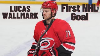 Lucas Wallmark 71 Carolina Hurricanes first NHL goal Dec 30 2017 [upl. by Cynth]