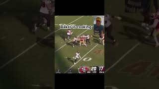 Baker Mayfield Stiff Arm Pass nfl espn sportstalk trending viralshorts2024 [upl. by Nollid981]