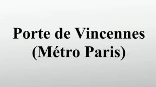 Porte de Vincennes Métro Paris [upl. by Eanom816]