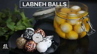 Labneh balls at home  how to make Labneh from yogurt  اشهى لبنة كرات منزلية [upl. by Paulette35]