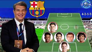 Barcelona President Joan Laporta Dream XI In 202425 😱✅ Barcelona Predicted Lineup For Next Season 🙀 [upl. by Murdoch]