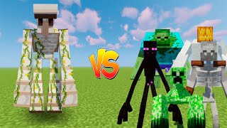 MUTANT IRON GOLEM VS ALL MUTANTS MOBS  Minecraft Mob Battle [upl. by Nanon]