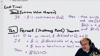 Calculus Fall 2020 Lecture 9B  Proof by Contradiction and Rolles Theorem [upl. by Nanerb]