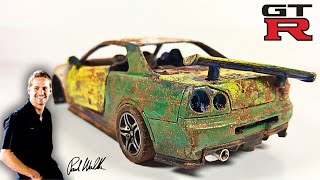 Nissan GTR Skyline R34 Restoration  From Wrecked to Showroom Ready [upl. by Herstein390]