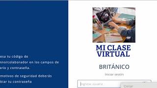 como ingresar a mis clases online Britanico [upl. by Rubliw]