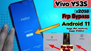 Vivo Y53s frp bypass Android 11Vivo Android 11 frp bypass Hidden google play serviceDisable apps [upl. by Merle]