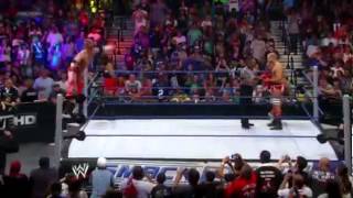 Antonio Cesaro wAksana vs Zack Ryder  WWE Smackdown 81712 [upl. by Alilahk]