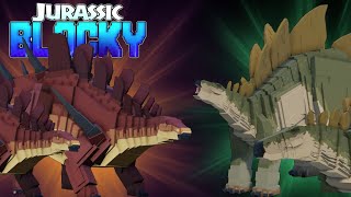 Estegossauro e Kentrossauro Gigantes Espinhosos  JURASSIC BLOCKY [upl. by Llertal]