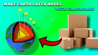 How to Make Earth Layer Model With Cardboard Make 3d Earth Layer Model for School project [upl. by Harve974]