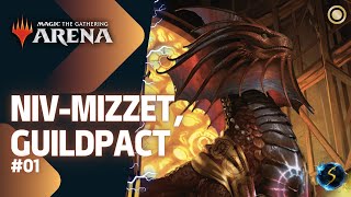 Its Showtime NivMizzet Guildpact 🌲🔥☀️💀💧 01  MTG Arena  Historic Brawl [upl. by Assiron562]